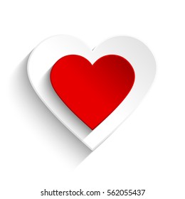 Red and white heart