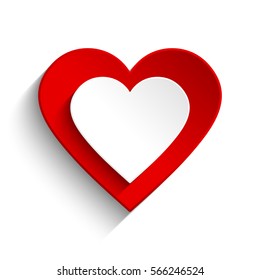 Red and white heart