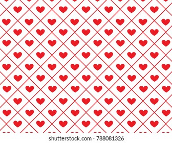 Red and White Heart Background