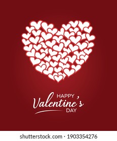 red and white hearts romantic valentines day