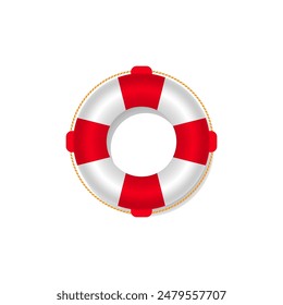 Red and white Help icon, Lifebuoy icon vector, lifesaver, lifeguard icon vector illustration.