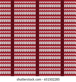 red and white horizontal striped knitting pattern background vector illustration image