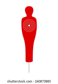 Red and white human target