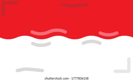 
rote und weiße indonesische Flagge, Vollbildvektor