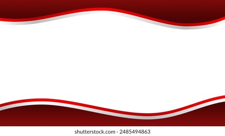 Red and white Indonesian flag gradient template background with empty space for your text. Indonesia Independence Day template background