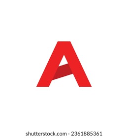 Red and white  Initial letter A logo and wings symbol. Letter A Logo. A Letter Design Vector,
 simple letter a logo template