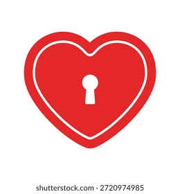 Red and white interlocking hearts valentine's day illustration Vector