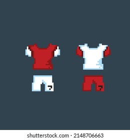 Rot-Weiß-Jersey in Pixelstil