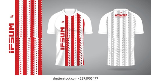 red white jersey sport uniform shirt design template