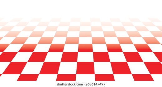 Red and white lattice vector illustration alternating into square shape. vector illustration