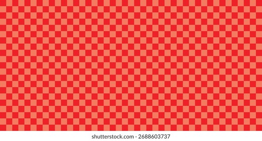 Red and white lattice vector illustration alternating into square shape medium size. modern