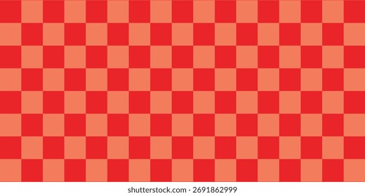 Ilustración vectorial de celosía roja y blanca que se alterna en forma cuadrada de tamaño Mediano.