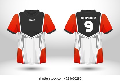 Football Jersey Design Template Corporate Design Stock Vector (Royalty ...