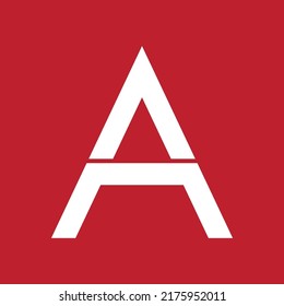 Letra roja y blanca Logo de cooperación A