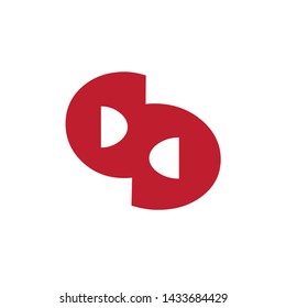 
red and white letter logo design