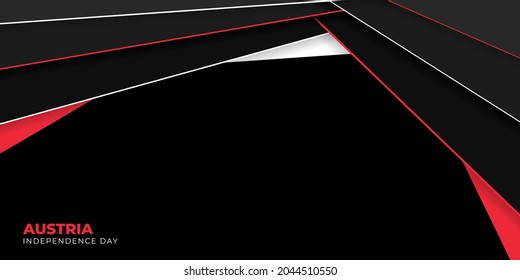 Red and white light on black background design. Good template for Austria Independence day or National day design.