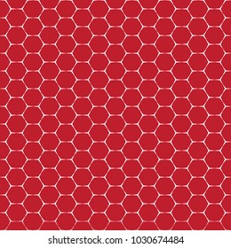 red white line hexagon brick shape vector seamless pattern template