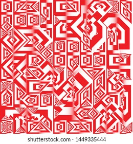 Diseño de fondo geométrico de líquido rojo y blanco, formas de fondo geométrico de gradiente fluido Composición de arte, afiche de diseño minimo futurista, plantilla creativa de resumen de festival