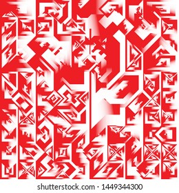 Design de fundo geométrico líquido vermelho e branco, Formas de fundo geométrico gradiente de fluido Composição de arte, Poster de design mínimo futurista, Modelo criativo abstrato Fest