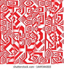 Red and White Liquid Geometric Background Design, Fluid Gradient Geometric Backdrop Shapes Art Composition, Futuristic Minimal Design Poster, Abstract Fest Creative Template