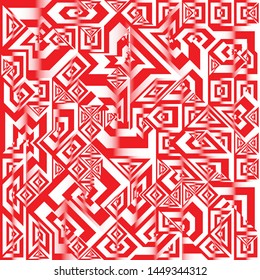 Diseño de fondo geométrico de líquido rojo y blanco, formas de fondo geométrico de gradiente fluido Composición de arte, afiche de diseño minimo futurista, plantilla creativa de resumen de festival