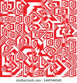 Red and White Liquid Geometric Background Design, Fluid Gradient Geometric Backdrop Shapes Art Composition, Futuristic Minimal Design Poster, Abstract Fest Creative Template