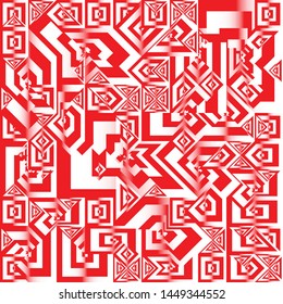 Diseño de fondo geométrico de líquido rojo y blanco, formas de fondo geométrico de gradiente fluido Composición de arte, afiche de diseño minimo futurista, plantilla creativa de resumen de festival