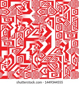Red and White Liquid Geometric Background Design, Fluid Gradient Geometric Backdrop Shapes Art Composition, Futuristic Minimal Design Poster, Abstract Fest Creative Template