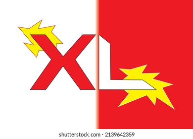 RED WHITE LOGO LETTER XL BACKGROUND COLOR WALLPAPERS