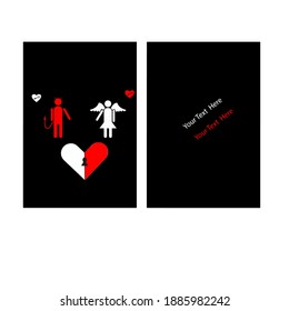Red and white love do not choose postcards