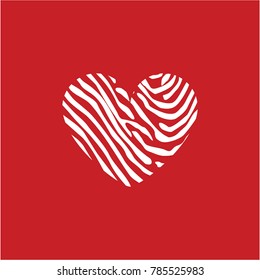 Red and White Love Vector Template Design