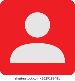 Diseño de icono de forma de hombre rojo y blanco eps 10.