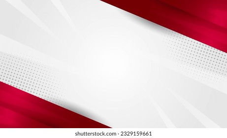 Red White Minimalist Background Vector Illustration