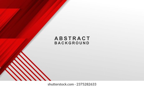 Red white modern abstract background design for banner. Vector illustration