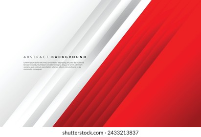 red and white modern abstract background design template