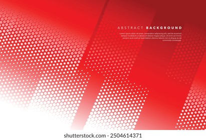 Plantilla de diseño de fondo abstracto moderno rojo y blanco