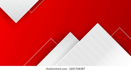 red white modern abstract background design for banner and presentation.