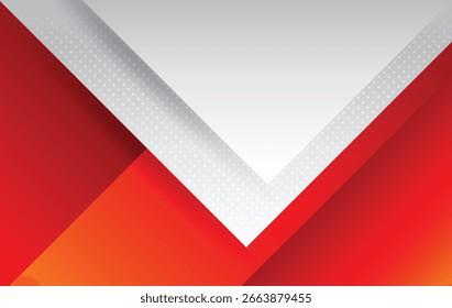 Plantilla de diseño de fondo abstracto moderno rojo y blanco