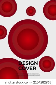 roter und weißer, moderner abstrakter Coverdesign