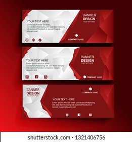 red and white modern banner template with some texture backgrund.