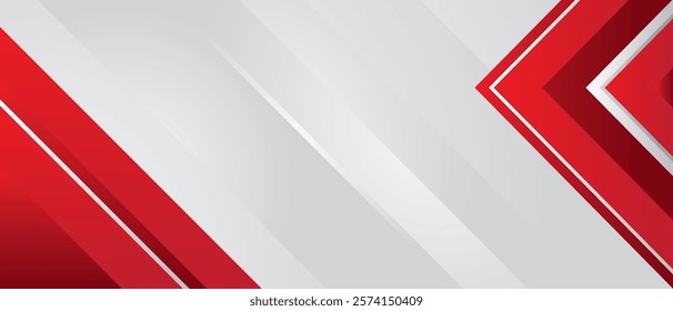 Red and white modern geometric abstract background