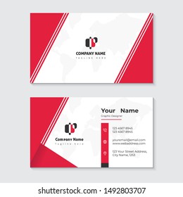 Red and white modern multipurpose business card or visiting card