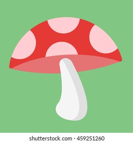 Red and white mushroom