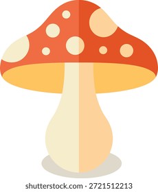 Red and white mushroom Vector