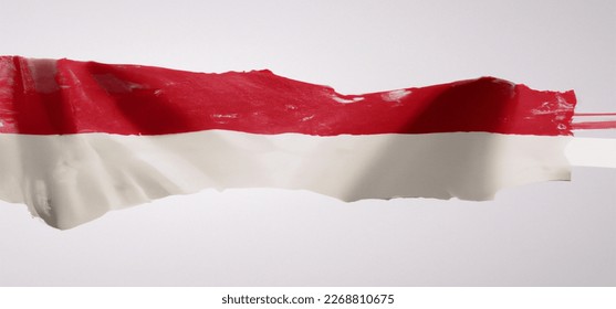 The red white. The national flag of Indonesia.