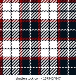 Red, White and Navy blue colors modern tartan plaid Scottish seamless pattern.Texture from tartan, plaid, tablecloths, clothes, shirts, dresses, paper, bedding, blankets and other textile products.