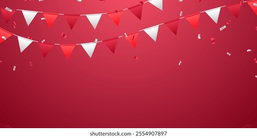 Red and white party background for celebration vector illustration
