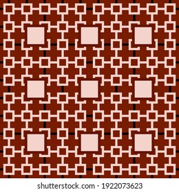 Red and white pattern ornament. Abstract seamless ornament pattern.