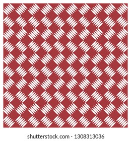 Red and White Pattern Vintage Batik