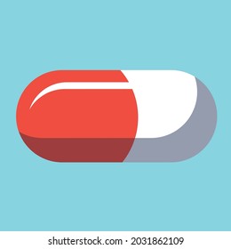 Red and White Pill Medicine Vector